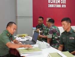 Korem 081/DSJ Terima Kunjungan Tim Audit Kinerja Itdam V/BRW