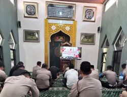Polres Wonogiri Ikuti Doa Bersama dan Binrohtal Daring Polda Jateng Sambut HUT Bhayangkara ke-79