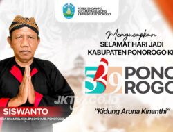 Siswanto Kepala Desa Ngampel Kec. Balong Kab. Ponorogo Mengucapkan “Selamat Hari Jadi Kabupaten Ponorogo Ke-529”