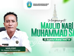 Plt. Kepala DLH Ponorogo Mengucapkan Selamat Memperingati Maulid Nabi Muhammad SAW 1447 H