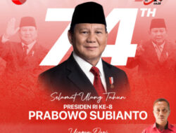 Selamat Ulang Tahun Ke-74 Tahun Presiden Prabowo Subianto