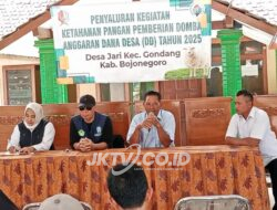 Pemdes Jari Sukses Salurkan Domba Program Ketahanan Pangan