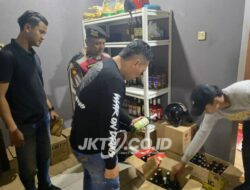 Polres Wonogiri Gelar Operasi Miras, Puluhan Botol Berbagai Jenis Berhasil Disita