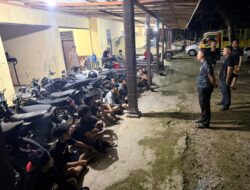 Belasan Sepeda Motor Berhasil Diamankan , Penangkapan Aksi Balapan Liar PLH Kapolsek Ngadirojo Pimpinan Langsung