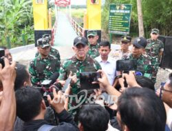 Pangdam Mayjen Rudy Tinjau Jembatan Perintis Garuda di Nganjuk