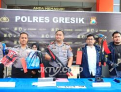 Polres Gresik Ringkus Komplotan Residivis Pencuri Kabel PLN Lintas Daerah di Ngawi
