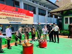 Perkuat Sinergi Penegak Hukum, Kalapas Wonogiri Ikuti Pemusnahan Barang Bukti di Kejari