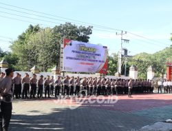 Polres Wonogiri Gelar Upacara Kenaikan Pangkat Pengabdian Dan Penyerahan Jabatan Kapolsek Girimarto