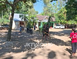 Satgas TMMD ke-129 Bersama Guru dan Murid Sekolah Minggu Bersihkan Halaman Vihara Vimalakirti