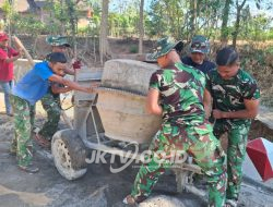 MESIN MOLEN DISINGKIRKAN, PEMBANGUNAN JEMBATAN TMMD KE-129 KODIM 0802/PONOROGO MASUKI TAHAP AHIR