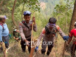 Gerak Cepat Polres Nganjuk dan Tim Gabungan Jinakkan Api, Karhutla di Gunung Wilis Padam